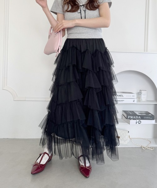 セール】ボリュームティアードチュールスカート(スカート セール】ボリュームティアードチュールスカート(スカート