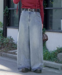 RAY CASSIN | ベルト付デニムルーズパンツ(デニムパンツ)