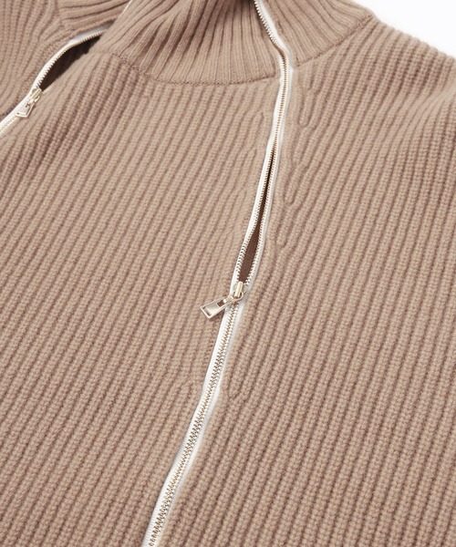CULLNI（クルニ）の「CLUEL × CULLNI　 Double Zip High Neck Knit（ニット/セーター・レディース・ピンク/ベージュ・1/2/0）」の7枚目の写真