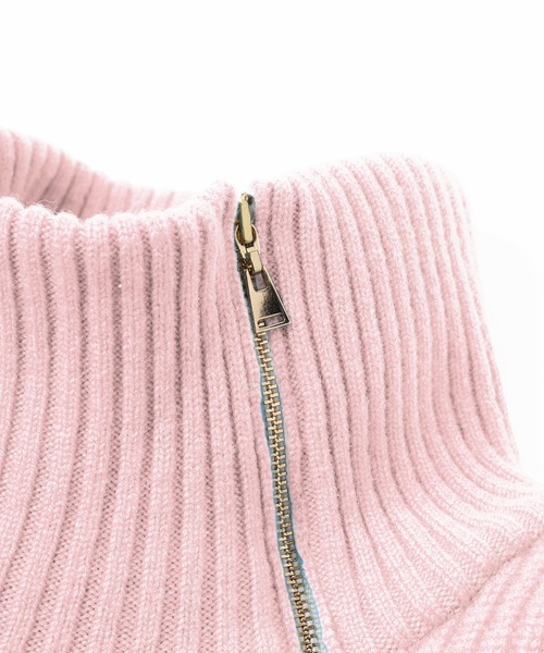 CULLNI（クルニ）の「CLUEL × CULLNI　 Double Zip High Neck Knit（ニット/セーター・レディース・ピンク/ベージュ・1/2/0）」の12枚目の写真