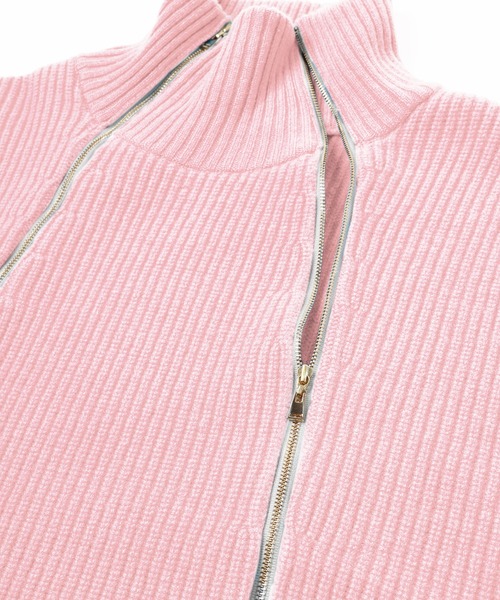 CULLNI（クルニ）の「CLUEL × CULLNI　 Double Zip High Neck Knit（ニット/セーター・レディース・ピンク/ベージュ・1/2/0）」の13枚目の写真