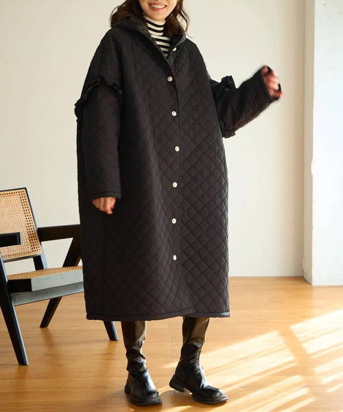 キルティング オーバーサイズベンチコート（ダウンジャケット/コート