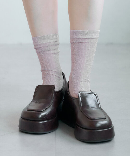 Kastane（カスタネ）の「ラメハイソックス（ソックス/靴下・レディース・ブラック/ピンク系その他/シルバー・FREE）」の11枚目の写真