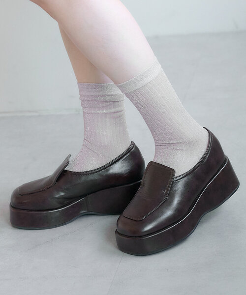 Kastane（カスタネ）の「ラメハイソックス（ソックス/靴下・レディース・ブラック/ピンク系その他/シルバー・FREE）」の13枚目の写真