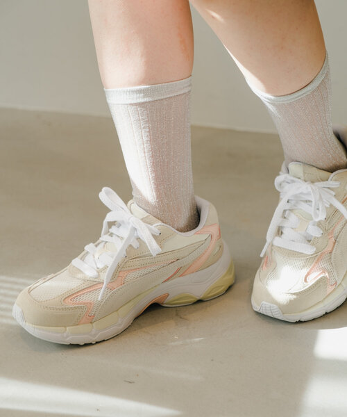 Kastane（カスタネ）の「ラメハイソックス（ソックス/靴下・レディース・ブラック/ピンク系その他/シルバー・FREE）」の15枚目の写真