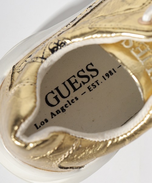 Guess（ゲス）の「GUESS VITERBO ゴールド 厚底 スニーカー（スニーカー・レディース・ゴールド・41/40/43/42/39）」の13枚目の写真