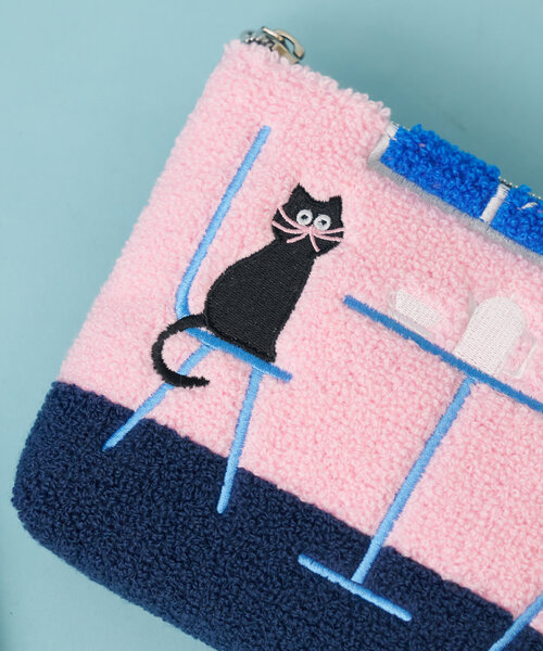 BIRTHDAY BAR（バースデイバー）の「umao×BIRTHDAY BAR　さがらポーチ（ポーチ・レディース・ブルー/ピンク・0）」の5枚目の写真