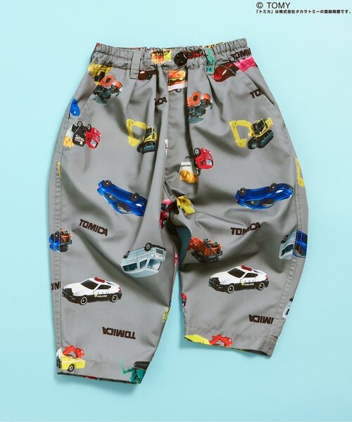 BIT'Z（ビッツ）の「【トミカコラボ】ミニカー転写柄ワイドパンツ（その他パンツ・キッズ・キナリ/グレー・120/110/100/95/90/80）」の2枚目の写真