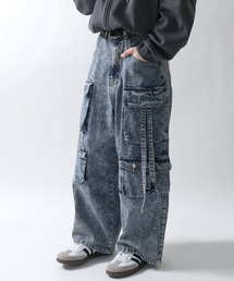 Starting Over（スターティングオーバー）の「vintage like loose fit denim techno pants/ヴィンテージ ライク ルーズフィット デニム テクノパンツ（デニムパンツ）」