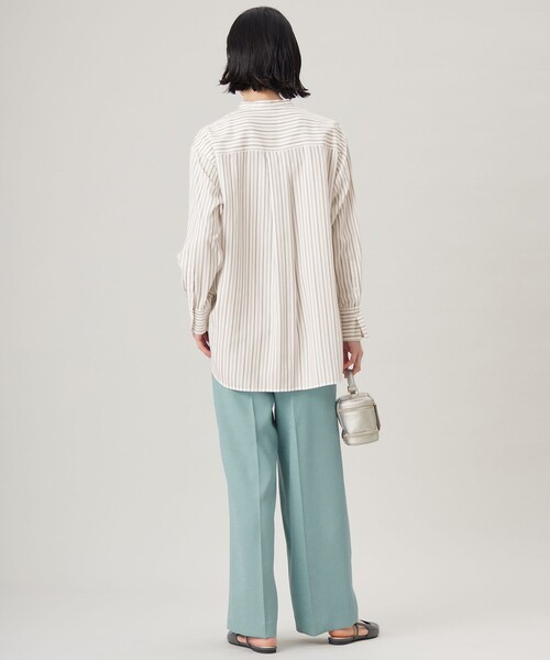 自由区(ジユウク)の「SOMELOSバンドカラー ブラウス(シャツ/ブラウス・レディース・スカイブルー系/ベージュ系1/サックスブルー系1/アイボリー系・44/46)」の8枚目の写真