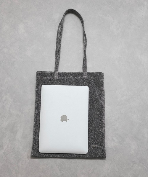ADAM ET ROPE'（アダムエロペ）の「【サステナブル】キラキラトートバッグ（ポケッタブル）（トートバッグ・レディース・ブラウン/シルバー/ブラック・FREE）」の12枚目の写真
