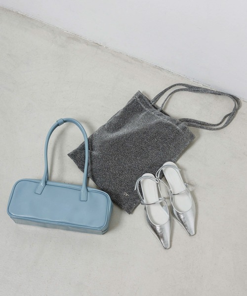 ADAM ET ROPE'（アダムエロペ）の「【サステナブル】キラキラトートバッグ（ポケッタブル）（トートバッグ・レディース・ブラウン/シルバー/ブラック・FREE）」の14枚目の写真