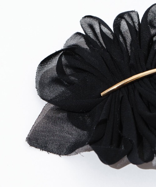 flower（フラワー）の「フラワーシフォンピン（ヘアピン・レディース・アイボリー/ブラック・FREE）」の8枚目の写真