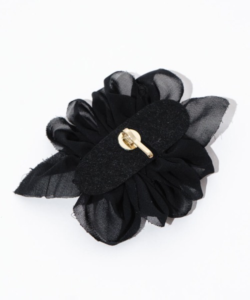 flower（フラワー）の「フラワーシフォンピン（ヘアピン・レディース・アイボリー/ブラック・FREE）」の9枚目の写真