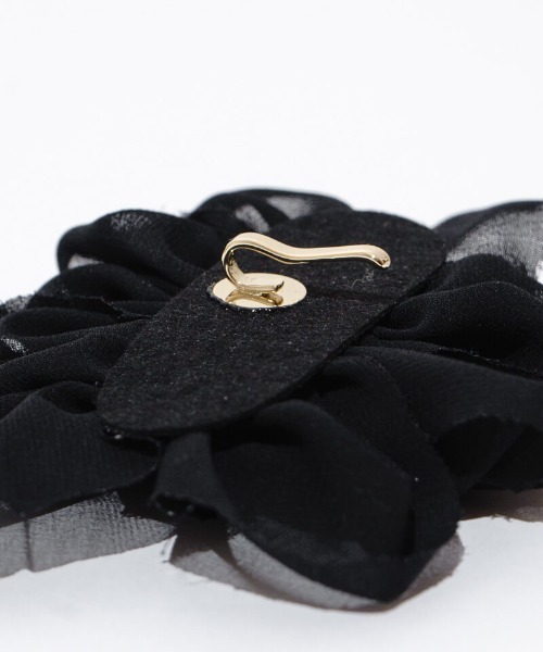 flower（フラワー）の「フラワーシフォンピン（ヘアピン・レディース・アイボリー/ブラック・FREE）」の10枚目の写真