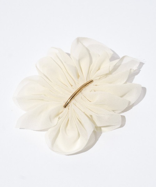 flower（フラワー）の「フラワーシフォンピン（ヘアピン・レディース・アイボリー/ブラック・FREE）」の11枚目の写真