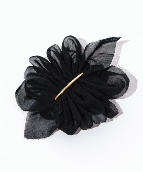 flower（フラワー）の「フラワーシフォンピン（ヘアピン・レディース・アイボリー/ブラック・FREE）」の7枚目の写真