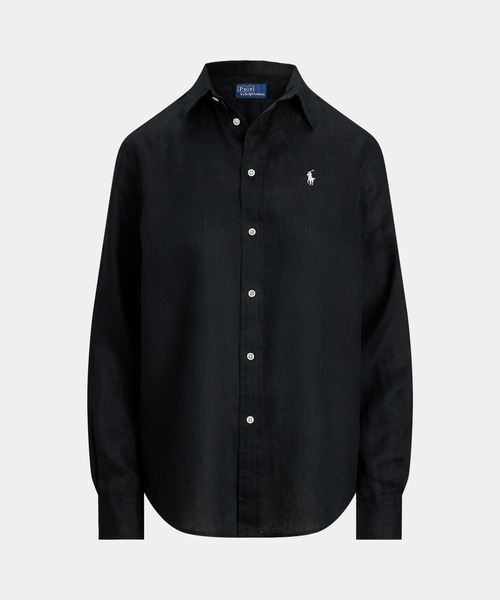 POLO RALPH LAUREN(ポロ ラルフ ローレン)の「クラシック フィット リネン シャツ(シャツ/ブラウス・レディース・ブラック系1・L/M/S/XL/XS/XXS)」の7枚目の写真
