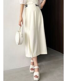 MERCURYDUO | 【MARY QUANTコラボ】サイドロゴナロースカート【セットアップ着用可】(スカート)