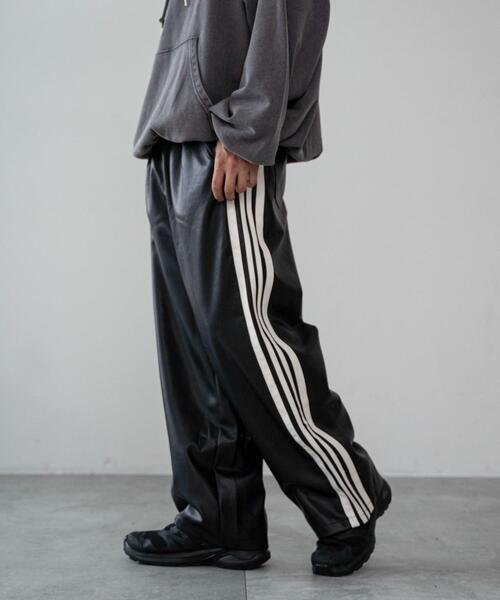 WEGO（ウィゴー）の「WEGO/エコレザーラインパンツ（その他パンツ・メンズ・ブラック・LARGE）」の6枚目の写真