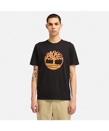 メンズ 半袖 ツリー ロゴ Tシャツ