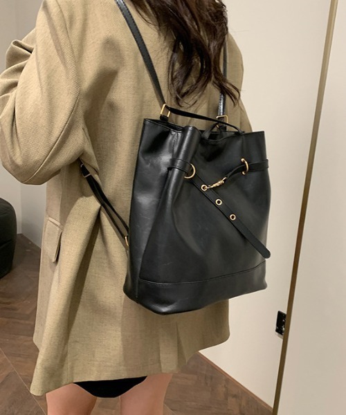 Per sist ence(パーシエンス)の「フェイクレザーベルトモチーフ2WAYバッグ(トートバッグ・レディース・ブラウン/ダークブラウン/ブラック・FREE)」の9枚目の写真