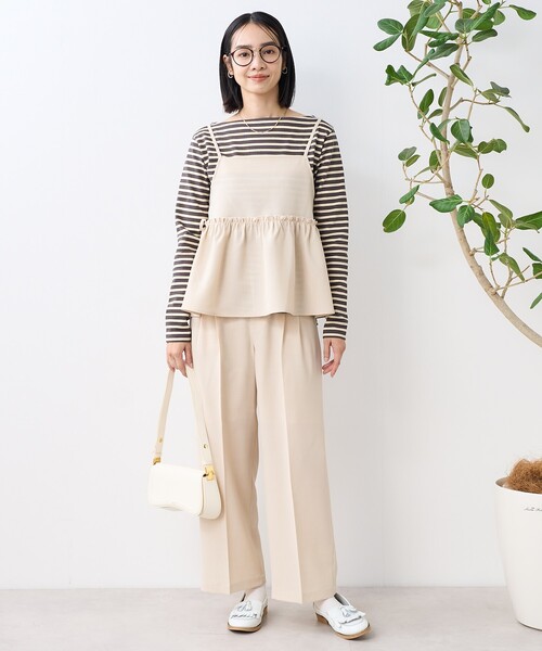 セール】接触冷感/UV リネンタッチ ビスチェ セットアップ/ キャミ