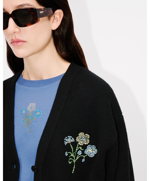 カーディガン 'KENZO Jungle Flower' エンブロイダリー ウール カーディガン レディース セール】'KENZO Jungle Flower' エンブロイダリー ウール