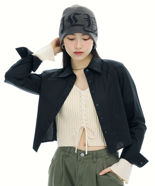 3.3 Field Trip （3.3フィールドトリップ）の「【販売MG.】3.3 Field Trip／ウエスタンヨークシャツ（シャツ/ブラウス・レディース・ブラック/アイボリー・FREE）」の2枚目の写真