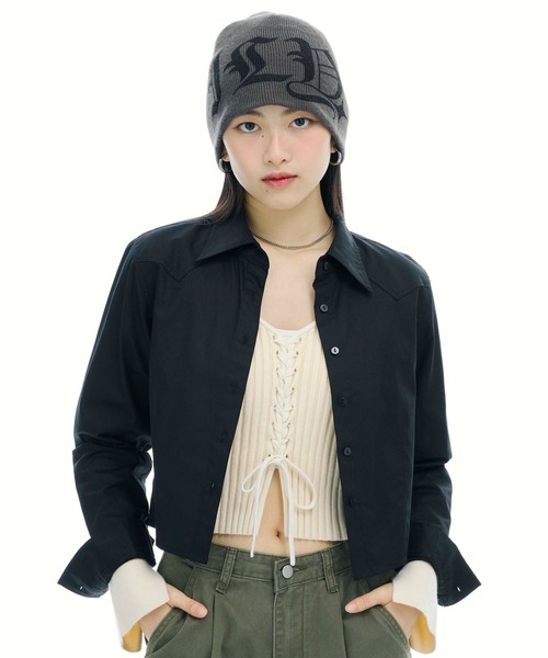 3.3 Field Trip （3.3フィールドトリップ）の「【販売MG.】3.3 Field Trip／ウエスタンヨークシャツ（シャツ/ブラウス・レディース・ブラック/アイボリー・FREE）」の6枚目の写真