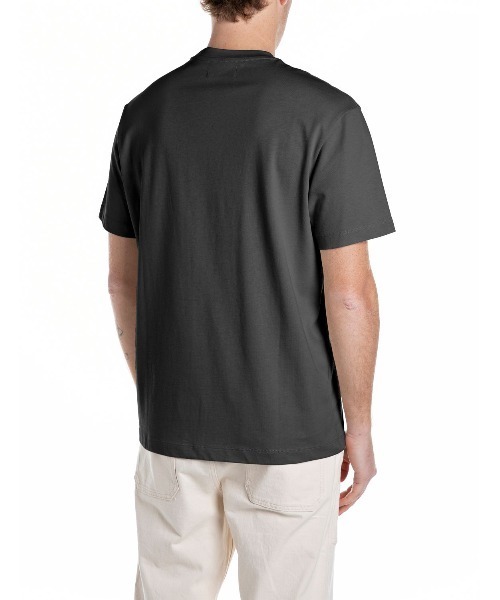 REPLAY（リプレイ）の「リラックスフィット Ｒロゴ ヘビーコットンジャ－ジーTシャツ（Tシャツ/カットソー・メンズ・ホワイト系その他/ブラック/ホワイト・MEDIUM/LARGE/X-LARGE/SMALL）」の9枚目の写真
