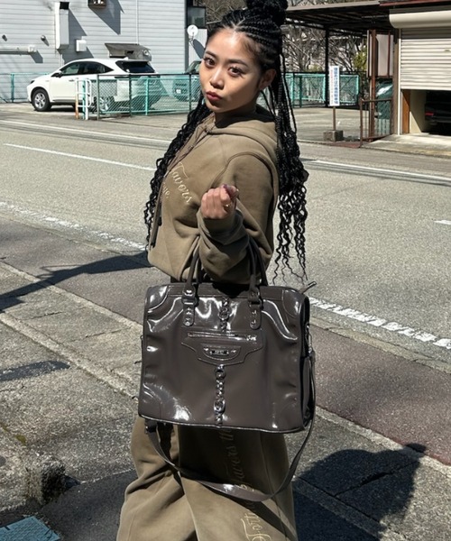 AINA - 2WAYスタッズハンドバッグ GOSSIP CLUB made in INTER