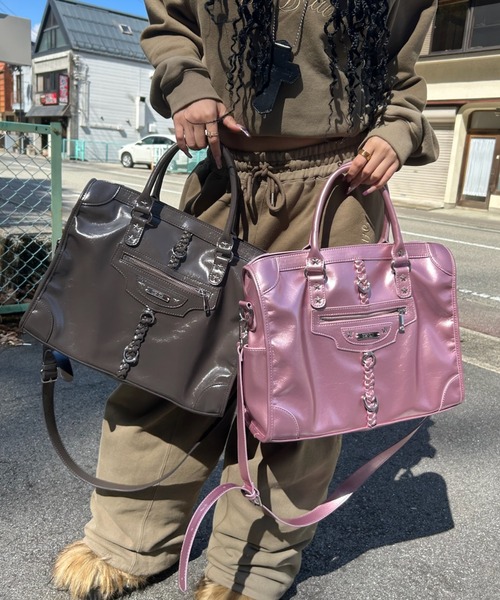 AINA - 2WAYスタッズハンドバッグ GOSSIP CLUB made in INTER