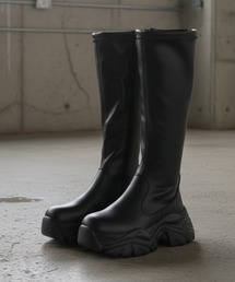 LOVEHUNTER/+7cm 軽量厚底 スニーカーソール ストレッチロングブーツ(2239)