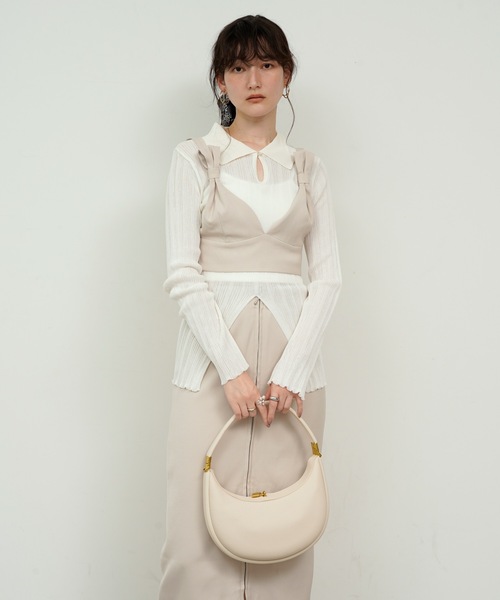 Bibiy ANNE RIBBON BUSTIER リボンビスチェ セール】Ribbon bustier set-up / リボンビスチェセットアップ