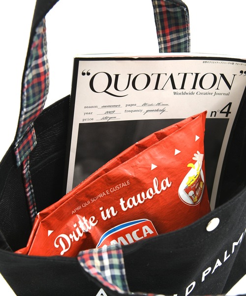 Arnold Palmer(アーノルドパーマー)の「スウェット シェア ランチトート(トートバッグ・レディース・ライトグリーン/ブラック/グレー・F)」の4枚目の写真