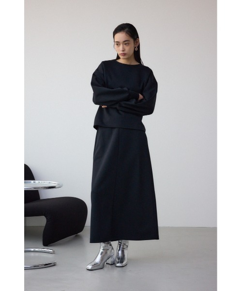 AZUL by moussy(アズールバイマウジー)の「リラックスポンチトップス(スウェット・レディース・ブラック/ライトベージュ/ライトグレー・FREE)」の6枚目の写真