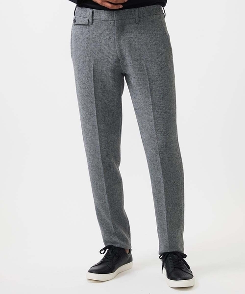 MICHEL KLEIN HOMME (ミッシェルクランオム)の「メッシュ調スラックスパンツ セットアップ(スラックス・メンズ・ネイビー/ダークグレー・MEDIUM/LARGE/X-LARGE)」の1枚目の写真