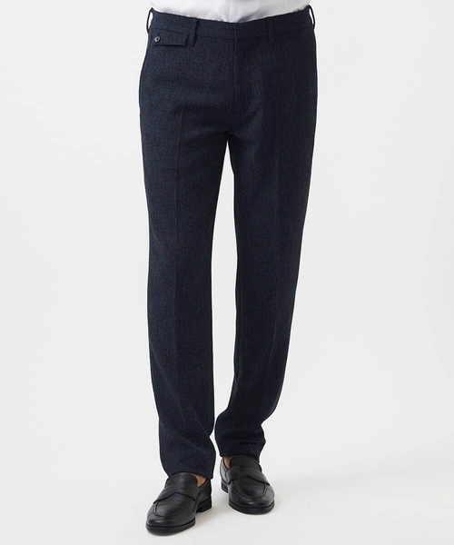 MICHEL KLEIN HOMME (ミッシェルクランオム)の「メッシュ調スラックスパンツ セットアップ(スラックス・メンズ・ネイビー/ダークグレー・MEDIUM/LARGE/X-LARGE)」の3枚目の写真