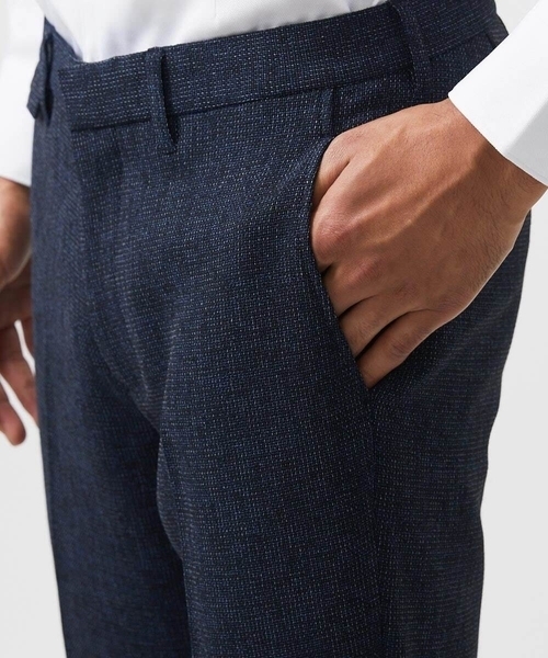 MICHEL KLEIN HOMME (ミッシェルクランオム)の「メッシュ調スラックスパンツ セットアップ(スラックス・メンズ・ネイビー/ダークグレー・MEDIUM/LARGE/X-LARGE)」の9枚目の写真