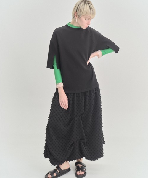Muel Chic(ミュエルシック)の「Fond OP フォンドワンピース(ワンピース・レディース・グレー×ホワイト/ブラック/オフホワイト・FREE)」の14枚目の写真