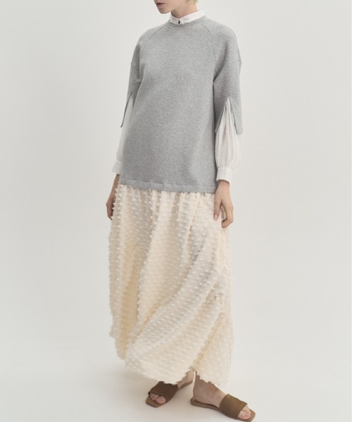 Muel Chic(ミュエルシック)の「Fond OP フォンドワンピース(ワンピース・レディース・グレー×ホワイト/ブラック/オフホワイト・FREE)」の21枚目の写真