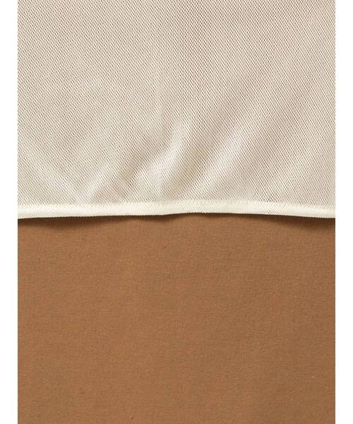 LAGUNAMOON（ラグナムーン）の「ソフトメッシュフレアスリーブワンピース（ワンピース・レディース・チャコールグレー/アイボリー・SMALL/MEDIUM）」の13枚目の写真