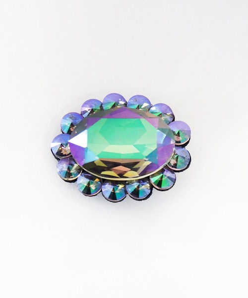 Casselini(キャセリーニ)の「Casselini(キャセリーニ)ビッグビジューヘアクリップ(ネックレス・レディース・クリア/レッド/ゴールド/ブラック・FREE)」の2枚目の写真