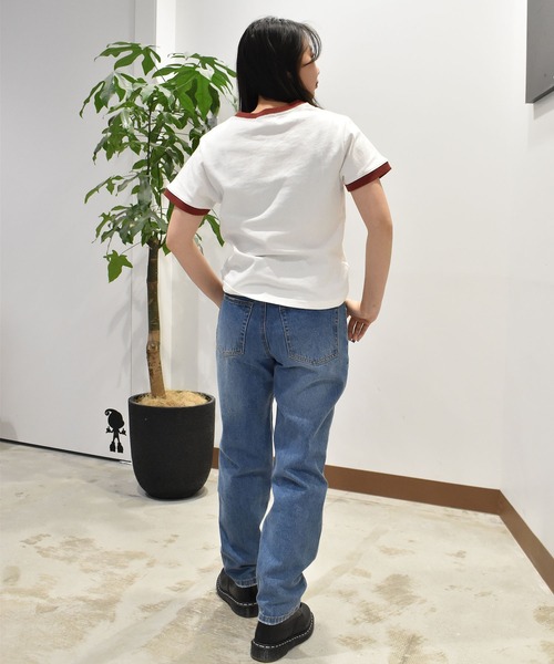 ムラサキスポーツ(ムラサキスポーツ)の「RIKKA FEMME/リッカファム リンガーTシャツ RF25SS06(Tシャツ/カットソー・レディース・ホワイト×レッド/ホワイト×ネイビー・M/L/S/M)」の7枚目の写真