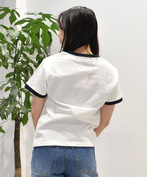 ムラサキスポーツ(ムラサキスポーツ)の「RIKKA FEMME/リッカファム リンガーTシャツ RF25SS06(Tシャツ/カットソー・レディース・ホワイト×レッド/ホワイト×ネイビー・M/L/S/M)」の11枚目の写真