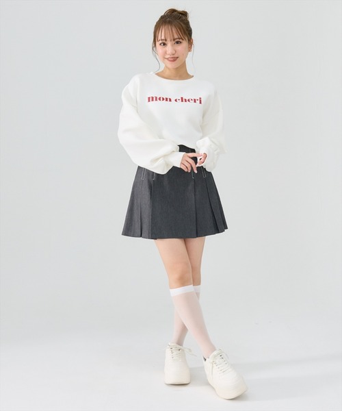 REDYAZEL(レディアゼル)の「mon cheriロゴトップス(Tシャツ/カットソー・レディース・ピンク/オフホワイト/ブルー・FREE)」の10枚目の写真