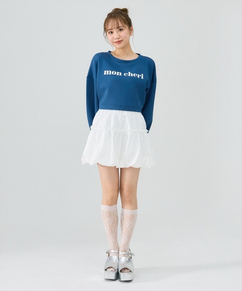REDYAZEL(レディアゼル)の「mon cheriロゴトップス(Tシャツ/カットソー・レディース・ピンク/オフホワイト/ブルー・FREE)」の16枚目の写真