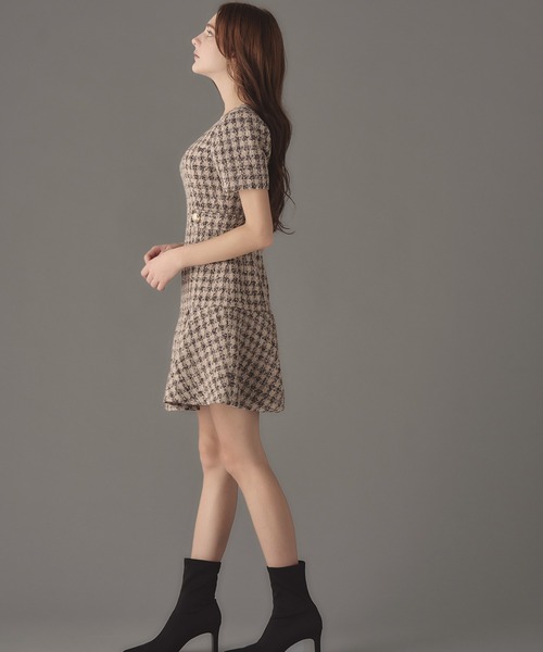 emiriawiz(エミリアウィズ)の「Tweed Fantaisie Dress(ワンピース・レディース・ブルーグレー/ブラウン・SMALL/MEDIUM)」の15枚目の写真