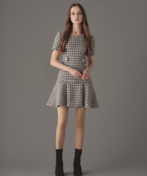 emiriawiz(エミリアウィズ)の「Tweed Fantaisie Dress(ワンピース・レディース・ブルーグレー/ブラウン・SMALL/MEDIUM)」の22枚目の写真